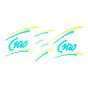 Stickerset Vespa Ciao Green/Yellow