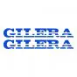 Stickerset Gilera Turbo Cut text Blue