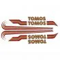 Stickerset Tomos A3 Bullet 79/80 Gold Red
