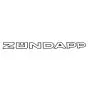 Sticker Zundapp 280X22MM White/Black a piece