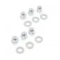 Cap nuts set Galvanized + Rings Kreidler Rim 6 Pieces