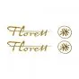 Sticker set Kreidler Egg-tank Gold + Logo