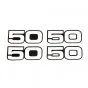 Stickerset 50-50 Black/White Yamaha