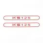 Sticker set Tank Zundapp KS125 Red