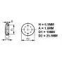Rubber Seal Black 19.0 X 25.5MM