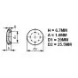 Rubber Seal Black 20.0 X 25.5MM