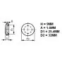 Rubber Seal Black 25.4 X 32.0MM