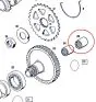 Needle bearing Drive shaft Rearside Tomos