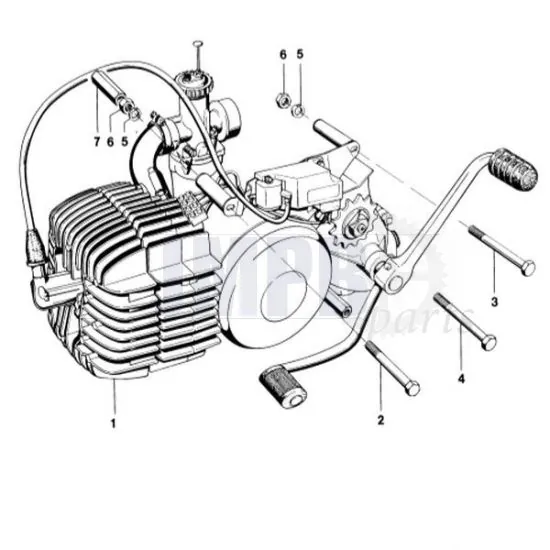 Engine block Kreidler 5G Direct