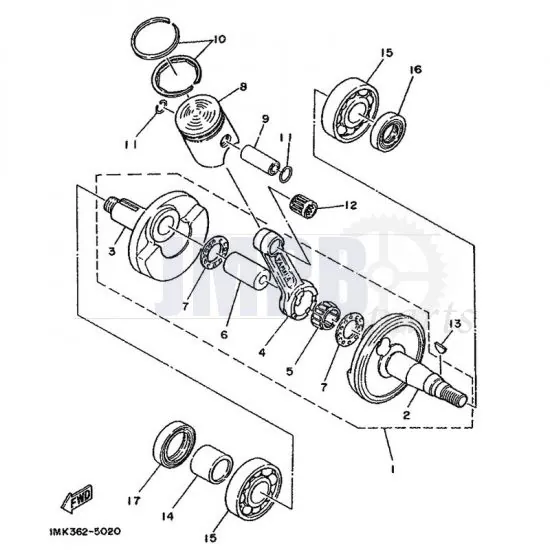 Crankshaft Yamaha DT50MX