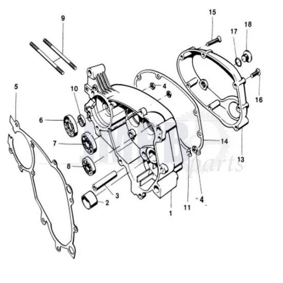Crankcase Right Kreidler 5G Direct