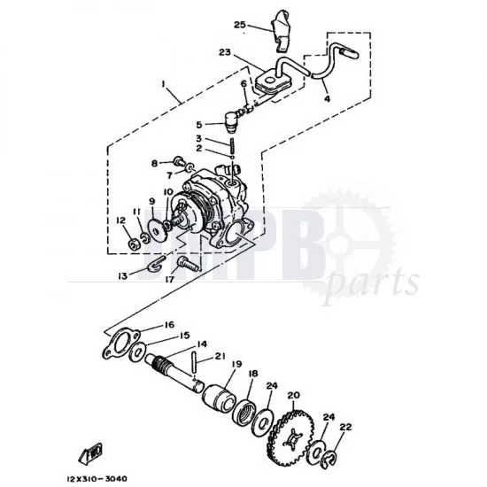 Oil pump Yamaha DT50MX