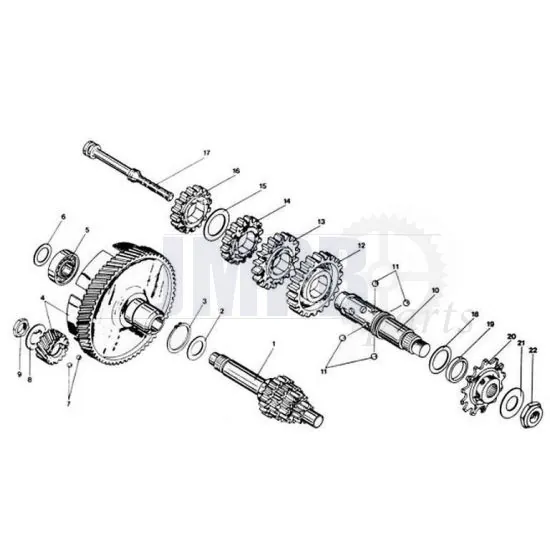 07. Zundapp 529 Gear box 4G Foot