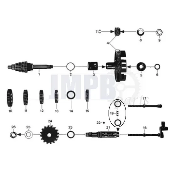 08. Zundapp 529 Gear box 5G Foot