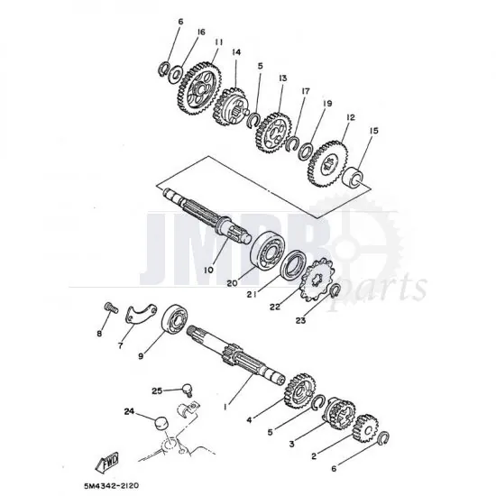 Gear Box Yamaha DT50MX