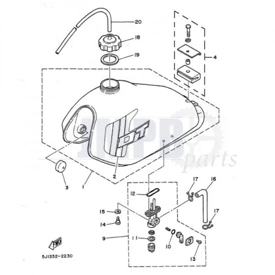 Fuel tank Yamaha DT50MX
