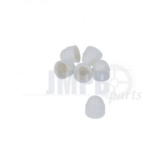 Nut cap White - Smooth - M6