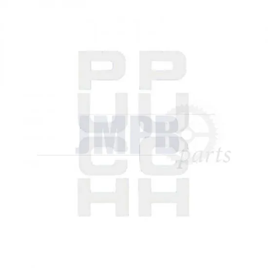 Stickerset Front fork Puch Maxi White 26X94MM