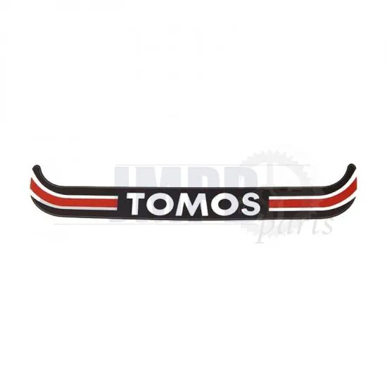 Sticker License plate holder Wide Tomos Red/Black