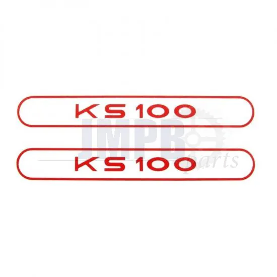 Stickerset Tank Zundapp KS100 Red