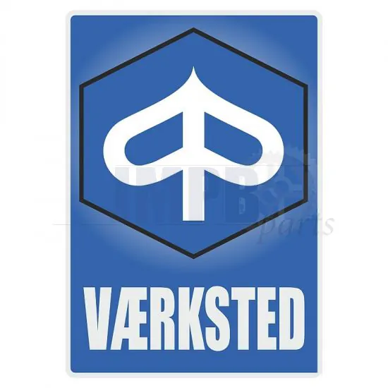 Vaerksted Sticker Piaggio Danish