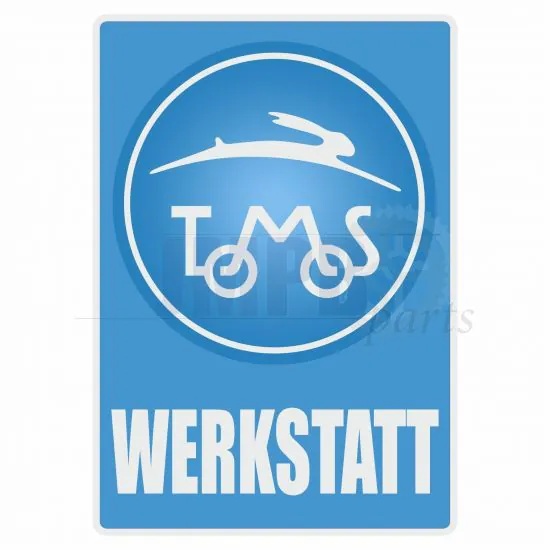 Werkstatt Sticker Tomos Blue Deutsch