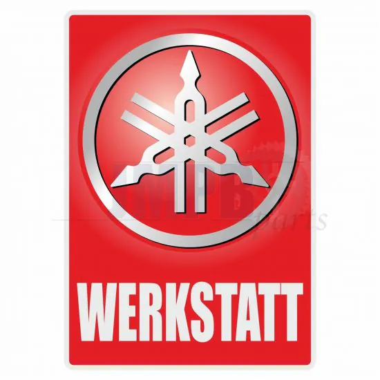 Werkstatt Sticker Yamaha Deutsch