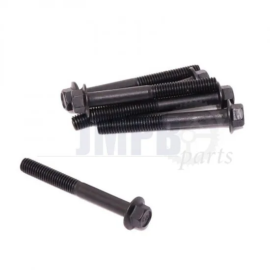 Flange bolt Black M6X50 Hex