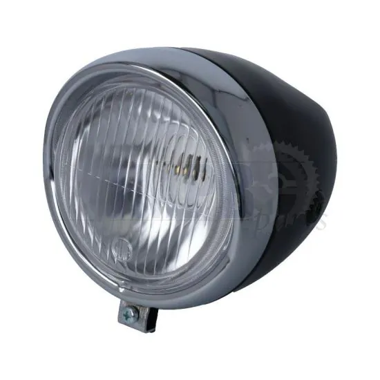 Headlight Oldtimer Black 130MM