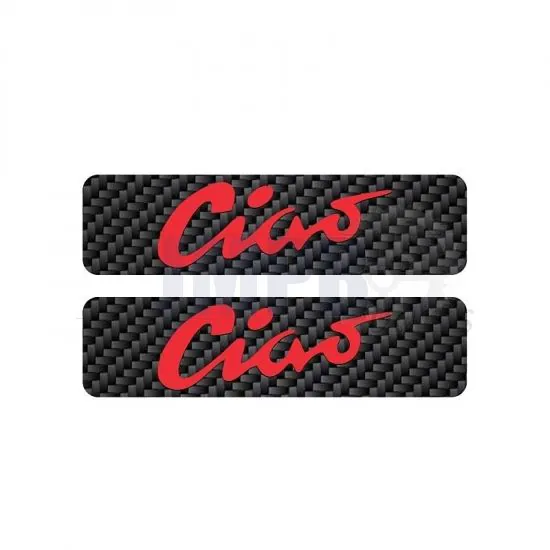Tank stickers Ciao Carbon/Red