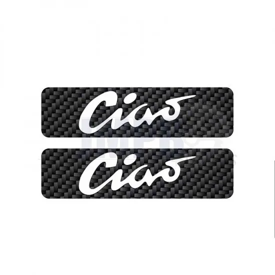 Tank stickers Ciao Carbon/White