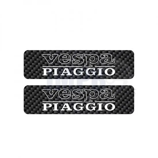 Tank stickers Vespa Piaggio Carbon/White