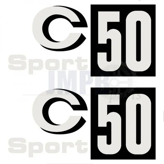 Stickerset Zundapp C50 Sport Black Patch 