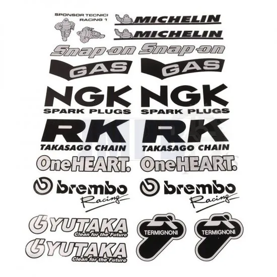 Sponsorkit Technical Racing Black/Silver 24X34CM