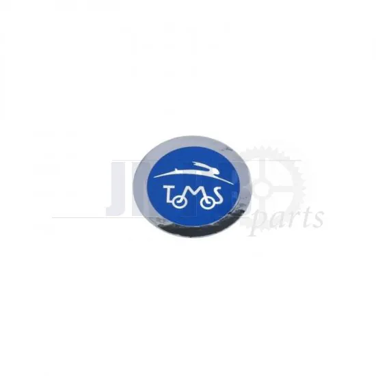 Sticker Tomos Logo Blue/Chrome 40MM