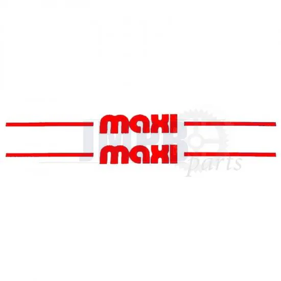 Stickerset Maxi Side panel Red 235X20MM