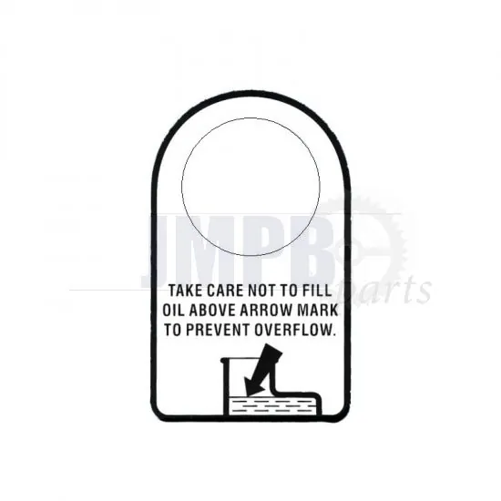 Label Oil Level Honda MB 