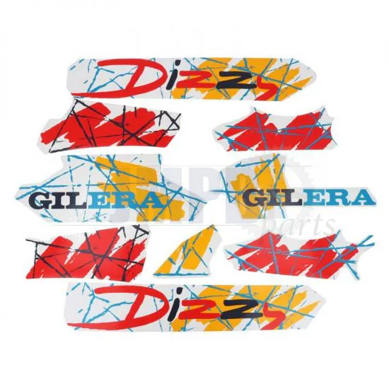 Stickerset Gilera Citta Dizzy Red/Orange