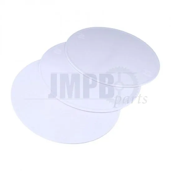 Number plate set Cross / Race Oval White 3-Piece 
