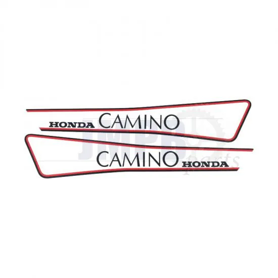 Stickerset Tank Honda Camino Red/Black/Transparent