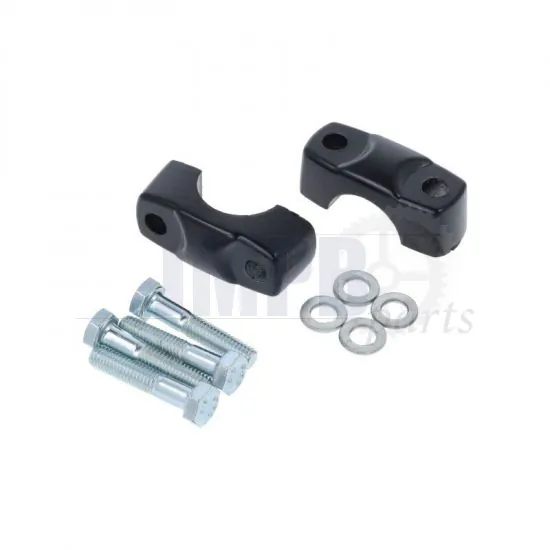 Handlebar clamp set Honda MT50 Black