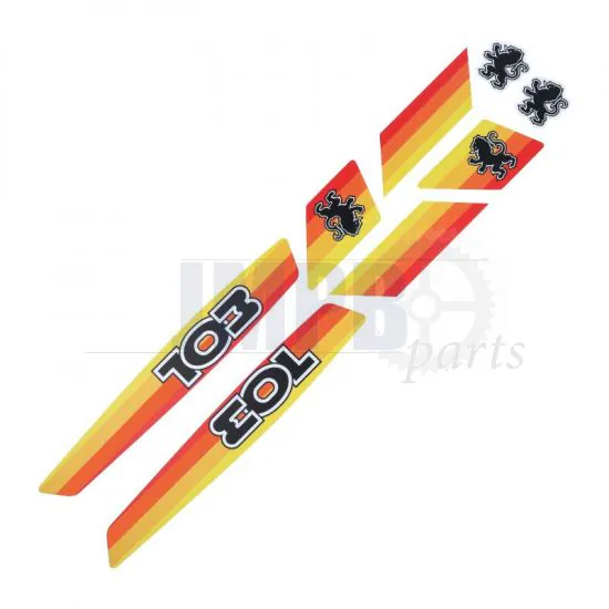 Stickerset Peugeot 103 Red