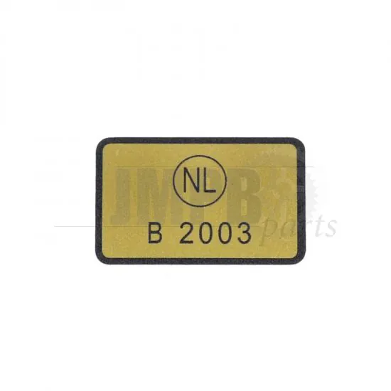 Approval Sticker Kreidler B2003 Gold