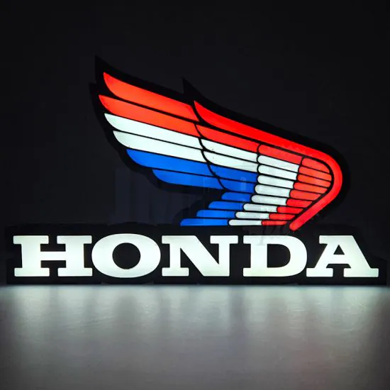 Lamp Honda Logo LED Red/White/Blue