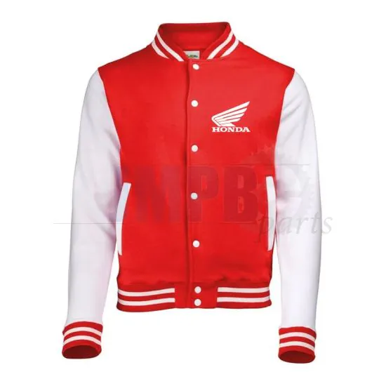 Baseball Jacket Honda Red/White