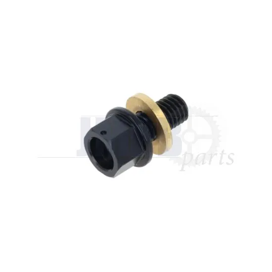 Drain plug Black M8x1.25x16 Aluminum