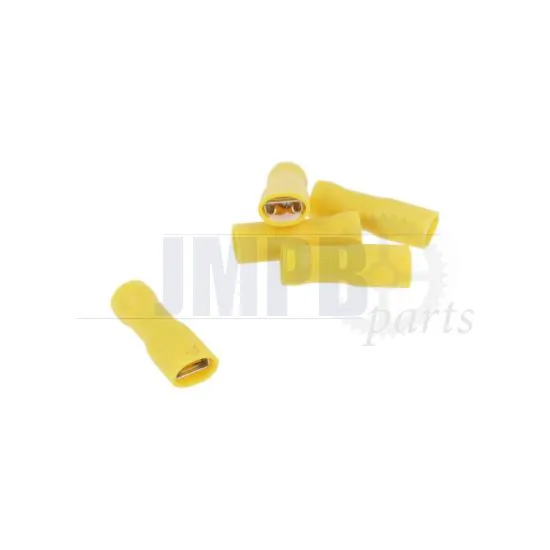 Flat plug sleeve Isolated Yellow 6.3MM