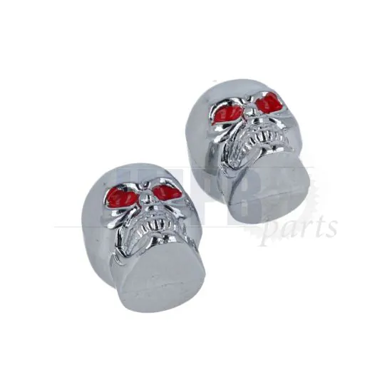 Air Valve Caps Model Skull Chrome