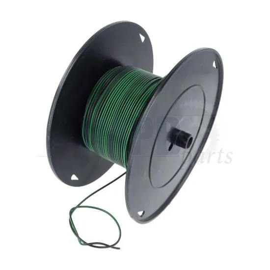 Electric wire 1.0MM² Green/Black Pro Meter