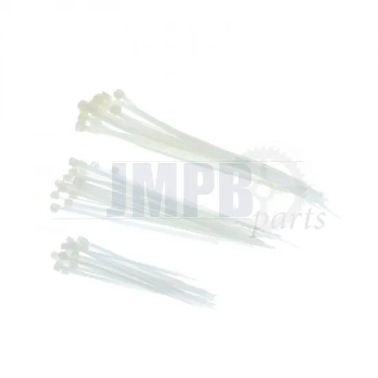 Assortiment set Cable Ties White - 60 Pieces